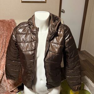 CESTTOUSA Brown Quilted Puffer Jacket